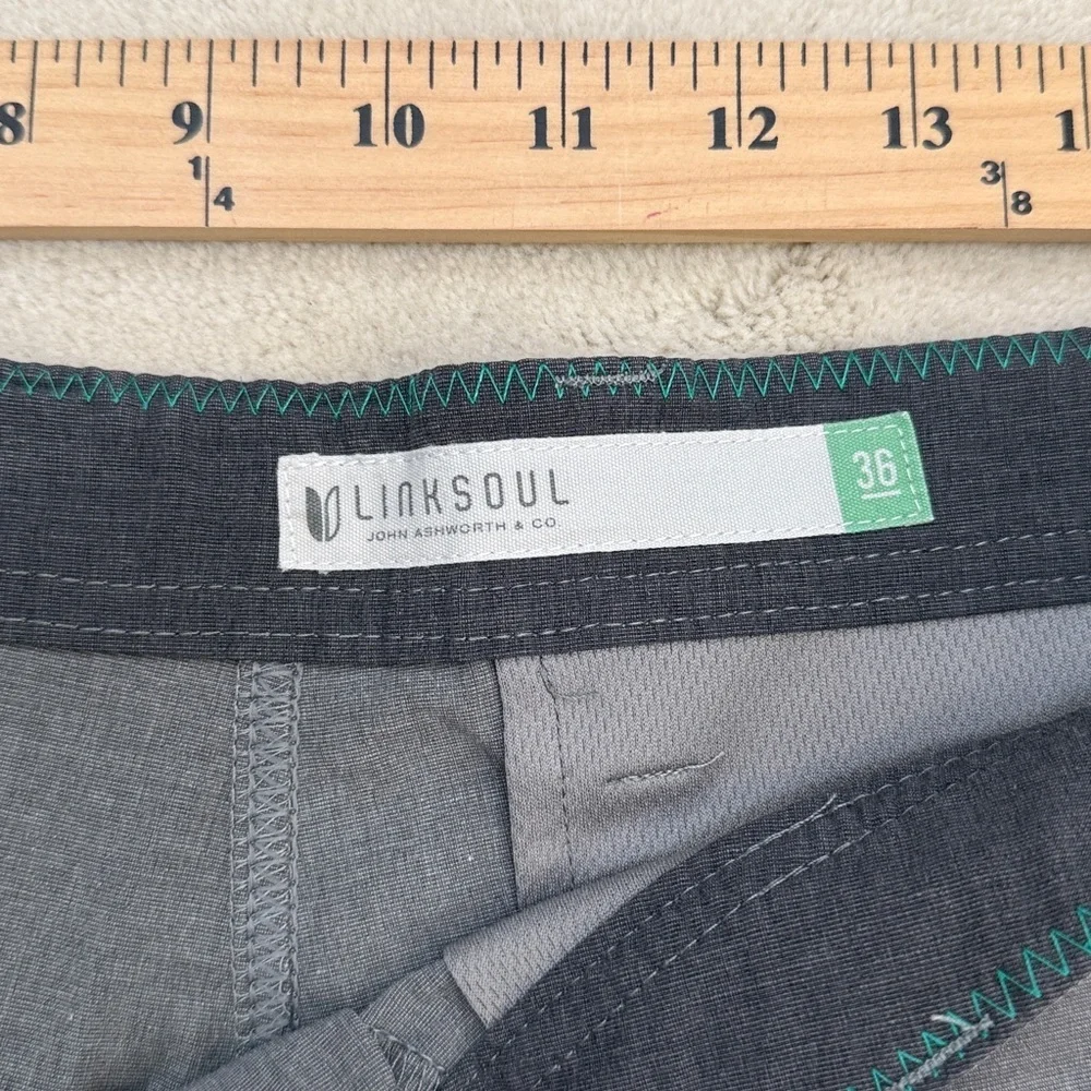 Linksoul Golf Shorts Men’s Gray Performance Stretch Fabric Size 36